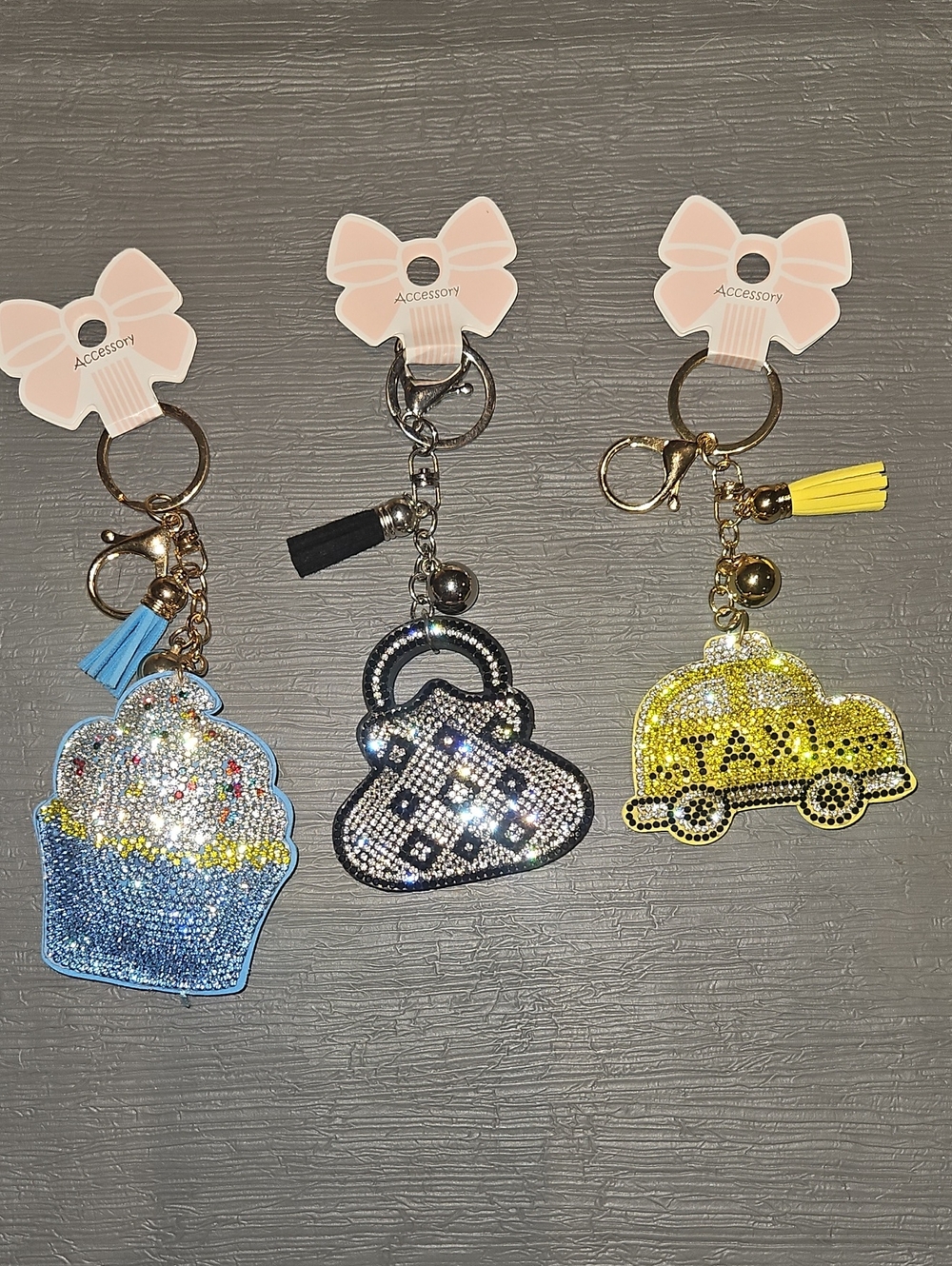 Rhinestone Keychains Nwt